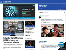 Tablet Screenshot of live-darts.com